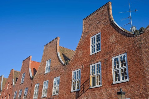 Dutch houses, old buildings, brick facades, Mittelstraße, Dutch Quarter, Potsdam, Brandenburg,