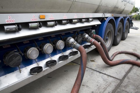 Petrol tanker delivery