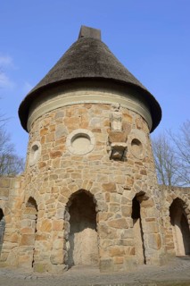 Old owl tower in the former Münster Zoological Gardens, Münster, North Rhine-Westphalia, Germany