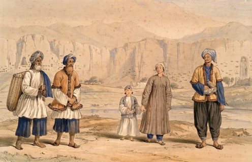 Bameean, Tajuks of Bameean and Kohistan, Afghanistan, after an illustration from 1838 by James