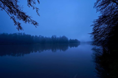 River Main at dawn, Urphar, Wertheim, Main, Main-Tauber-Kreis, Baden-Württemberg, Germany