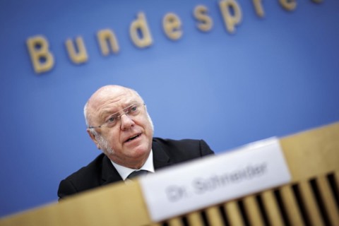 Ulrich Schneider, Managing Director of Der Paritätische Gesamtverband, at a press conference on the