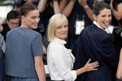 Cannes, France - 15.5.2024: Angelina Woreth, Mélanie Laurent and Joséphine Japy during the