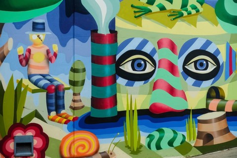 Graffiti, spray art, colorful pictures, public art, mythical creatures, fantastic creatures, human