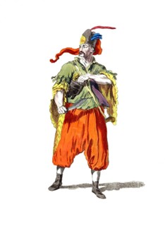 Historical clothing, fashion over time, uniform of a corporal of the Varasdin Pandurs in 1742,