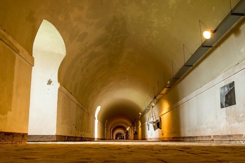 Montjuic Castle old military fortress on Montjuic Mountain overlooking the city, barcelona, spain