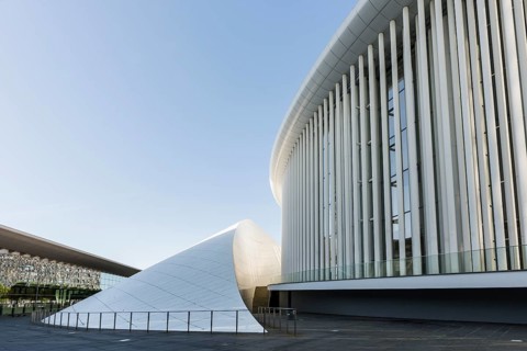Philharmonie, by Christian de Portzamparc, Place de l'Europe, Plateau de Kirchberg, Luxembourg,