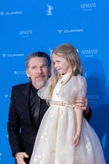 Ethan Hawke and Avy Berry on the Red Carpet in front of the premiere of The Weight at the Berlinale