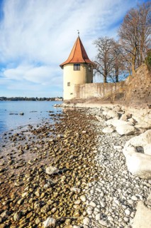 A view of the Pulverturm in Lindau am Lake Constance, Germany
