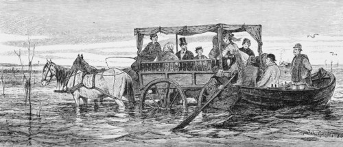 Excursion through the mudflats off Borkum, disembarkation, East Frisia, North Sea, Lower Saxony,