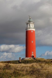 Lighthouse Eierland with dunes, De Cocksdorp, Texel, West Frisian Islands, North Holland Province,