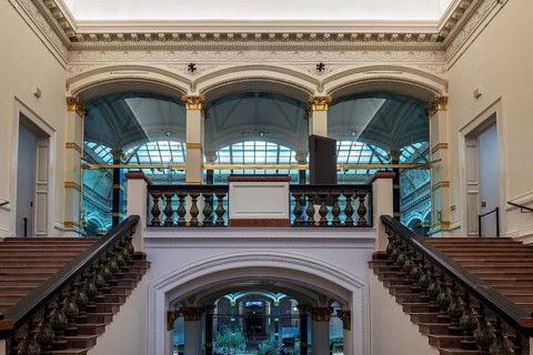Gropius Bau Berlin, interior view, staircase, Berlin, Germany