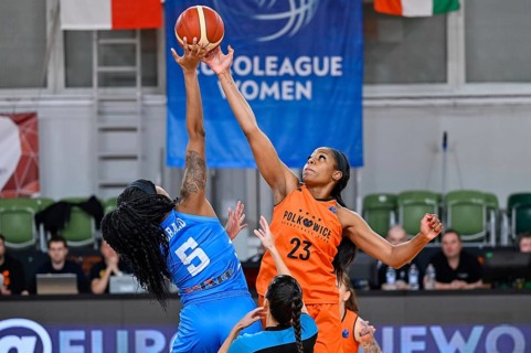 POLKOWICE, POLAND - DECEMBER 21, 2022: Baskteball match EuroLeague Women between BC Polkowice vs