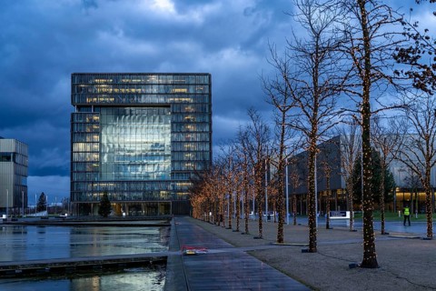 The Ruhr Tech Campus Essen, formerly the Thyssenkrupp Campus, headquarters of Thyssenkrupp,