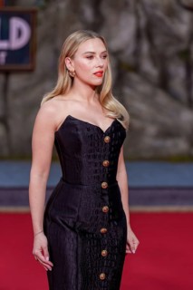 Scarlett Johansson at the German premiere of the adventure film Jurassic World, the rebirth at
