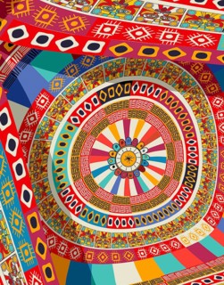 Tribal art background composition, vector illustration