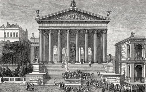 The Temple of Jupiter Stator, Ancient Rome, area of the Roman Forum