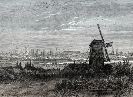 Historical view of Copenhagen, 18th century, From British Battles on Land and Sea by James Grant