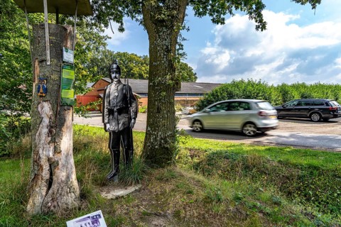 The so-called Green Border, at the former border crossing Grenzweg near Straelen-Kastanienburg and