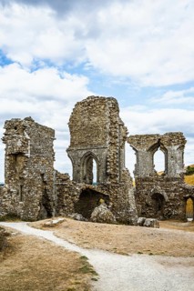 Ruins of Corfe Castle, Wareham, Dorset, England, United Kingdom