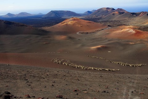 Fire Mountains of Timanfaya National Park, Montana del Fuego, Lanzarote, Canary Islands, Spain