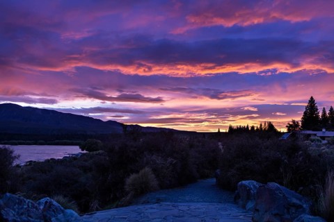 Sonnenaufgang, Lake Tekapo, Neuseeland