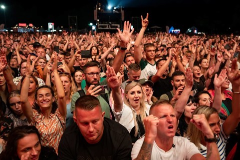 WROCLAW, POLAND - AUGUST 2, 2024: Festival Meskie Granie 2024 (Men's Playing) audience during the