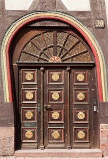 Detail, old house entrance, Einbeck, Lower Saxony, Germany, Europe, alte Eingangstür, Einbeck,
