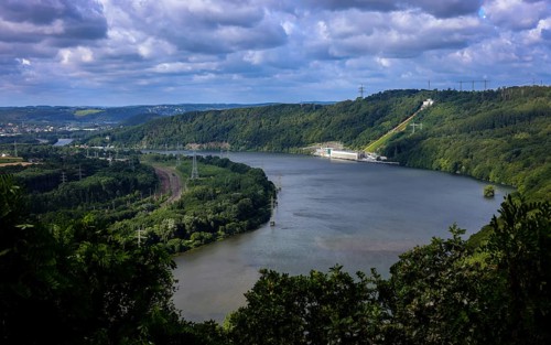 Hagen, Herdecke, North Rhine-Westphalia, Germany - The Hengsteysee is a reservoir completed in 1929