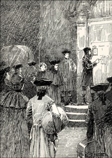 The count takes on the actors Melina in his castle, scene from the novel Wilhelm Meister's