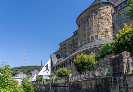 The old town centre of Langenberg, a district of Velbert in the district of Mettmann, one of 2
