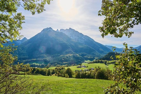 Mountains in autumn colours, Berchtesgaden Alps, Berchtesgaden National Park, Berchtesgadener Land,