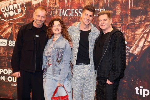 Peter Plate, Ronja Forcher, Maximilian Seitz and Ulf Leo Sommer at the premiere - We Are Alive -