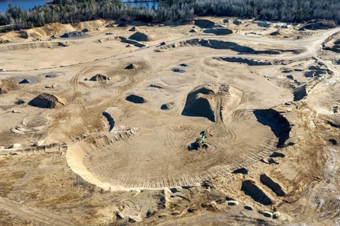 Sand and gravel extraction site, Region of La Mauricie, Province of Quebec, Canada