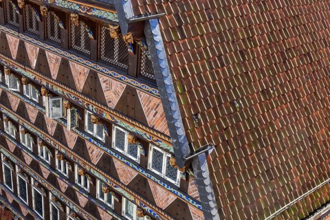Facade of the Knochenhaueramtshaus am Marktplatz, Hildesheim, Lower Saxony, Germany