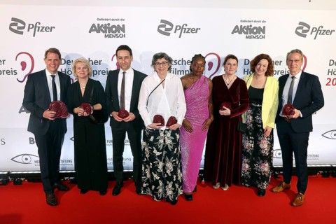 Winner after the German Audio Film Awards ceremony at the Colosseum cinema in Berlin on 24.03.2026