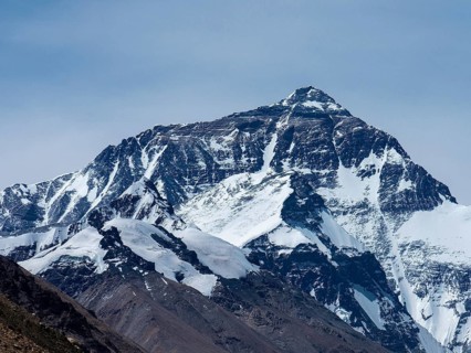 Mt Everest, view of summit, Tibet, China