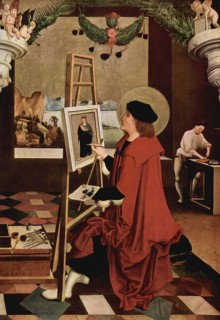 Saint Luke paints the Madonna, painting by Niklaus Manuel, called Deutsch (probably born 1484 in