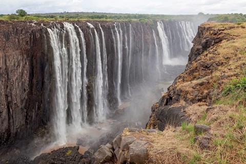 Falling water masses, Victoria Falls, Zimbabwe
