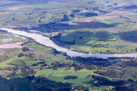 Flug von Christchurch nach Auckland, Neuseeland