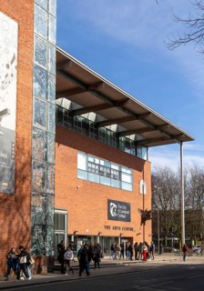 Students outside The Arts Centre, The City of Liverpool College, Myrtle Street, Liverpool, England,