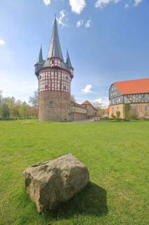 Junker-Hansen Tower built 15th century, landmark and largest half-timbered structure in the world,
