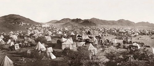 Pilgrims at Mount Arafat, east of Mecca, Saudi Arabia during the Hajj, 19th century