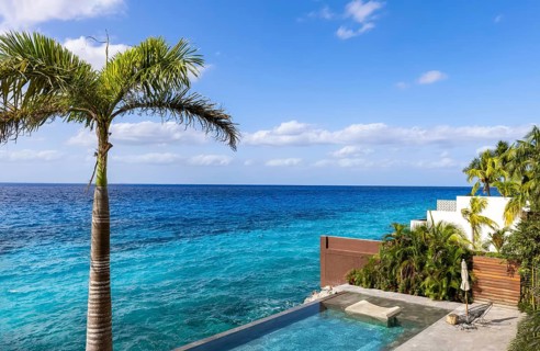 San Miguel de Cozumel, Mexico, sea promenade and waterfront with scenic ocean views of Cozumel