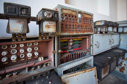 Industrial ruin, economic crisis theme