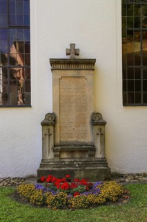 Memorial stone for the fallen in the 1914-1918 World War, wall of the Church of the Redeemer,