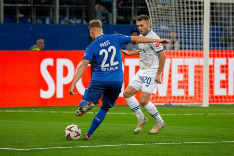 Football UEFA Europa League, 2024/25 season, matchday 2: TSG Hoffenheim v Dynamo Kiev. On the ball: