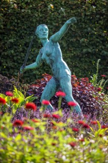 Essen, North Rhine-Westphalia, Germany - Grugapark, a park in Essen, emerged from the first Great