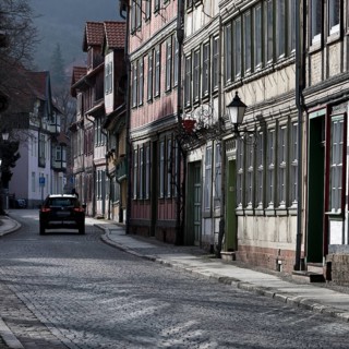 Half-timbered houses in the old town centre, Wernigerode, Harz, Saxony-Anhalt, Germany