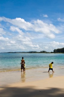 Mai Khao Beach in the north of the Thai holiday island Phuket, Thailand, Siam, Asia, Southeast